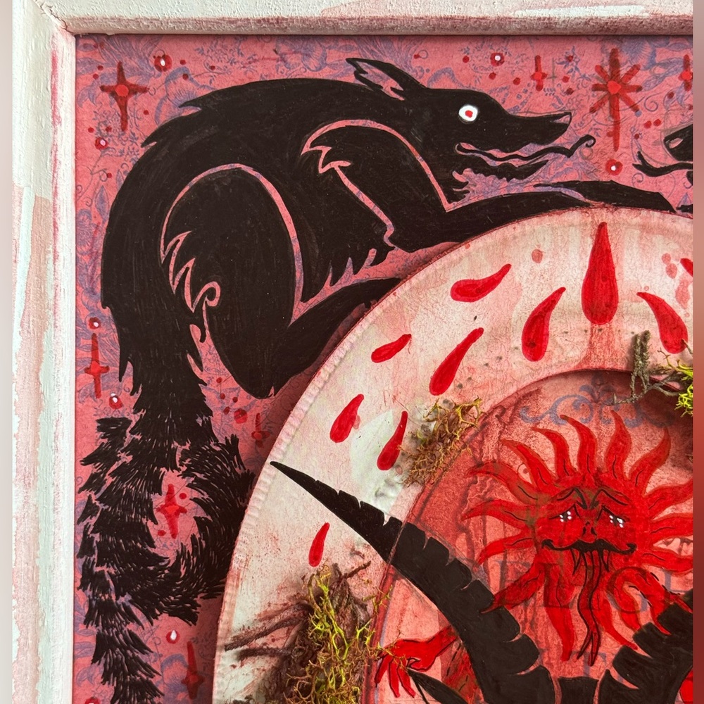 Original Art Home Wall Decor | "Blood Hebridean" Witchy Occult Pagan Macabre - Picture 3 of 7